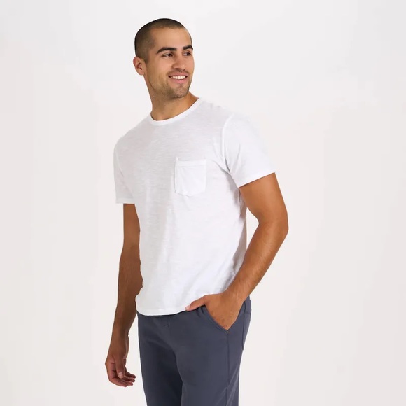 Vuori Other - Vuori White The Rise Short Sleeve Pocket Tee Size XL